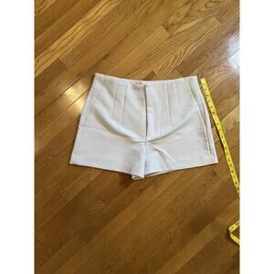 Zara Women’s White High Waist Pleated Shorts Size M EUR L US M MEX 32